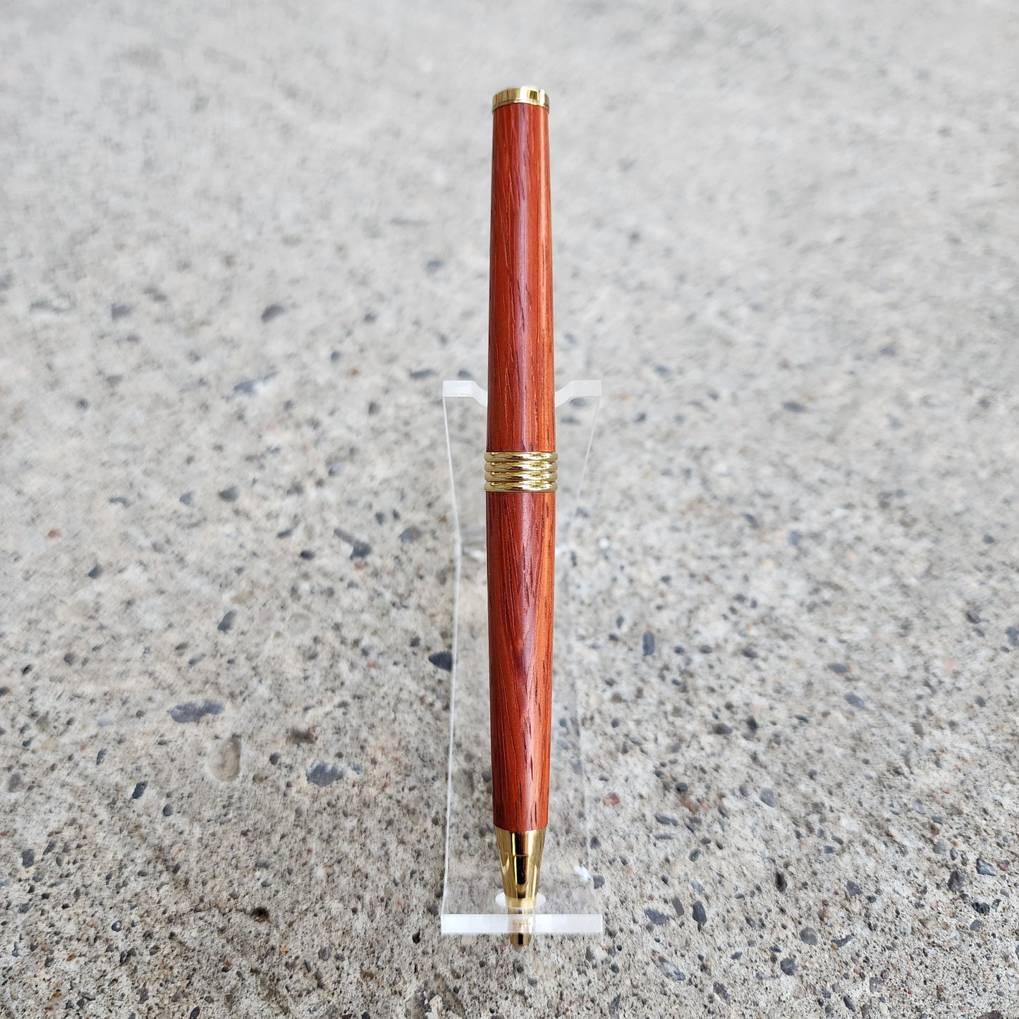 Custom Hand Turned Ballpoint Pen - Padauk