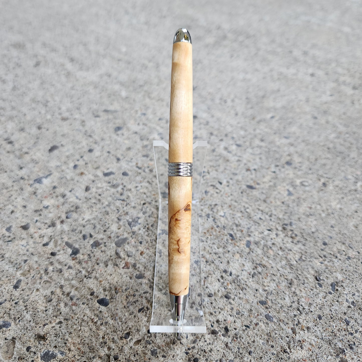 Custom Hand Turned Ballpoint Pen - Masur Birch Burl Wood