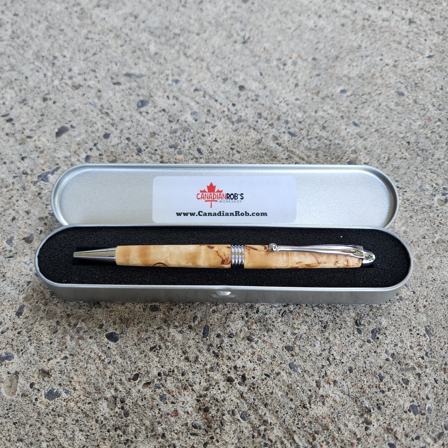 Custom Hand Turned Ballpoint Pen - Masur Birch Burl Wood
