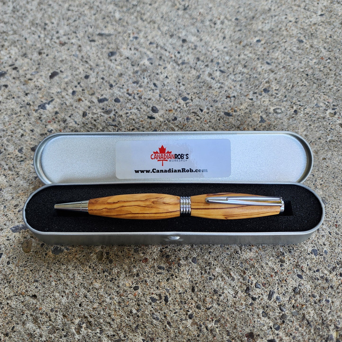 Custom Hand Turned Ballpoint Pen - Bethlehem Olivewood