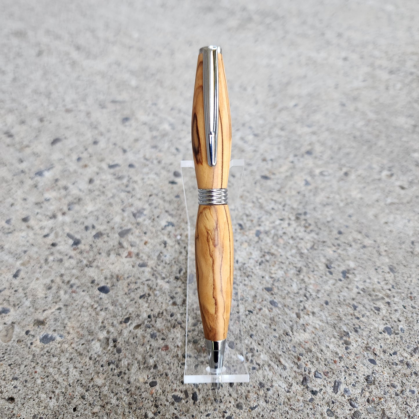 Custom Hand Turned Ballpoint Pen - Bethlehem Olivewood
