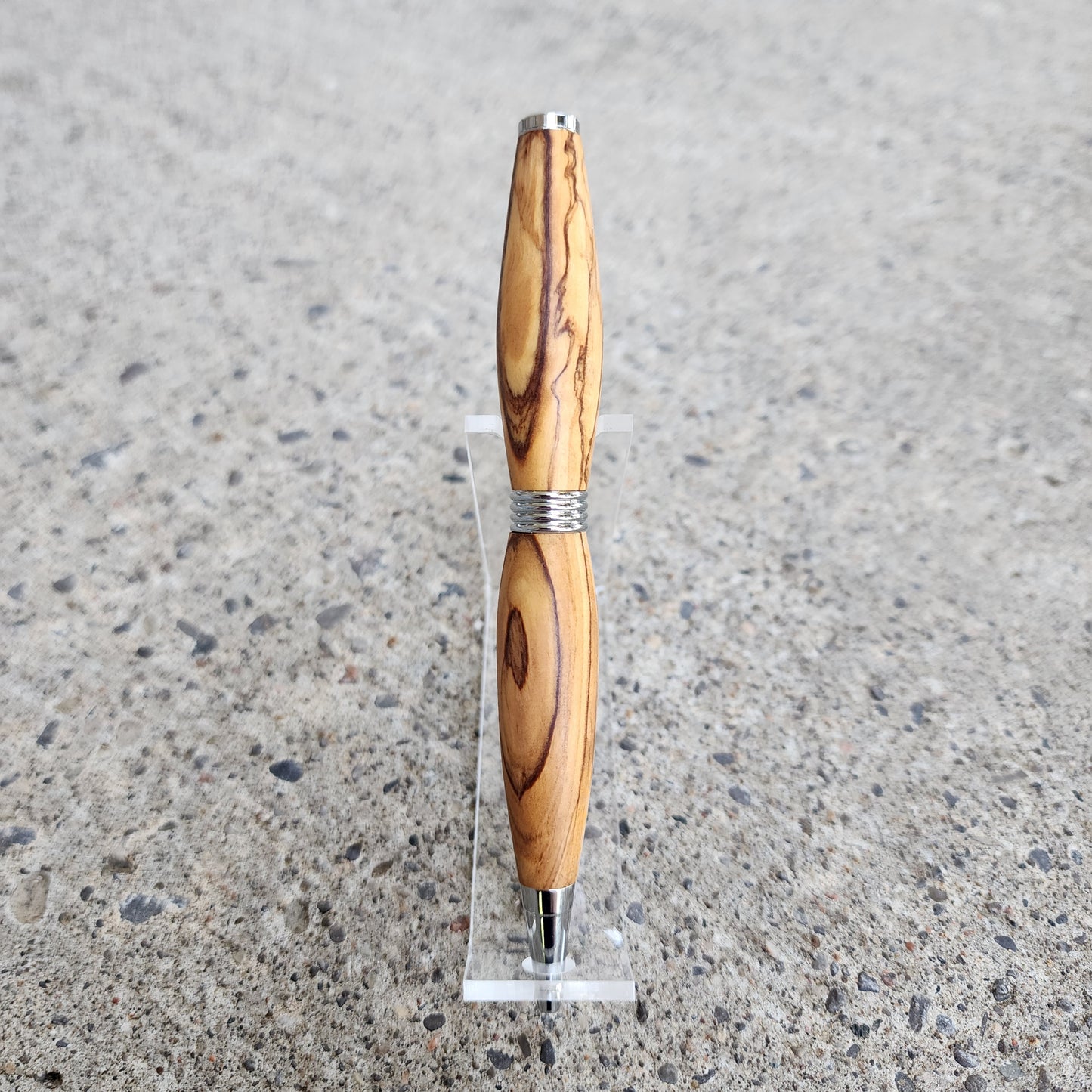 Custom Hand Turned Ballpoint Pen - Bethlehem Olivewood