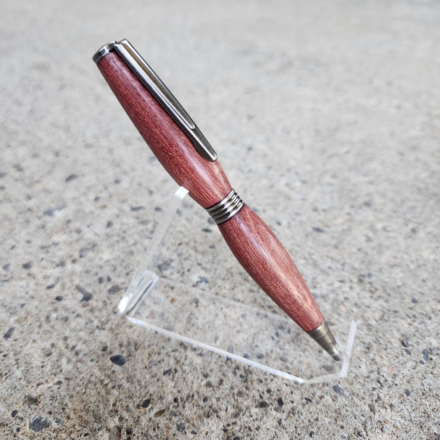 Custom Hand Turned Ballpoint Pen - Purpleheart