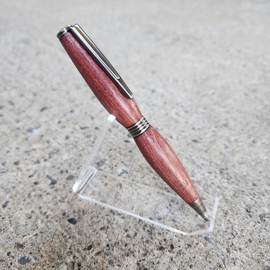 Custom Hand Turned Ballpoint Pen - Purpleheart
