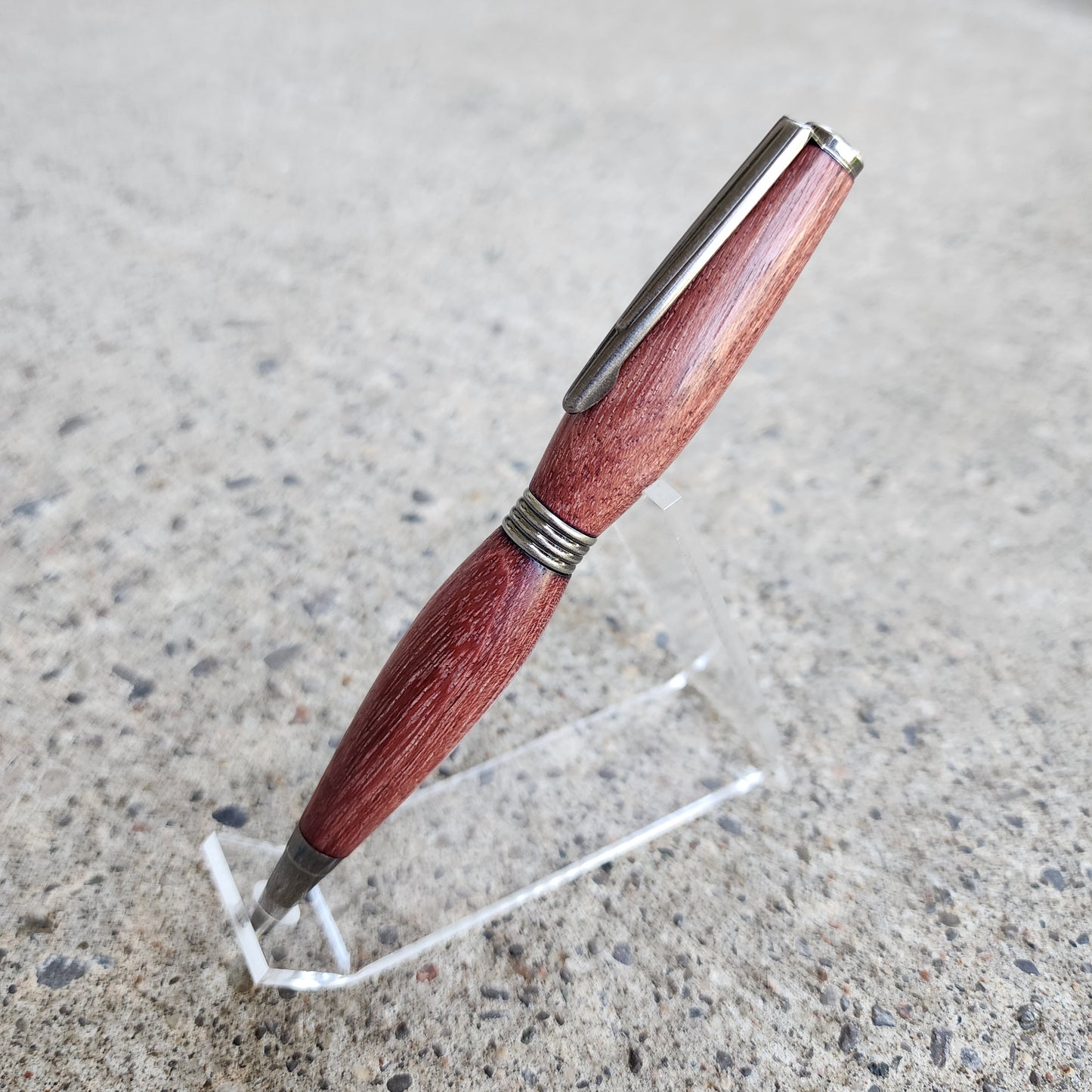 Custom Hand Turned Ballpoint Pen - Purpleheart