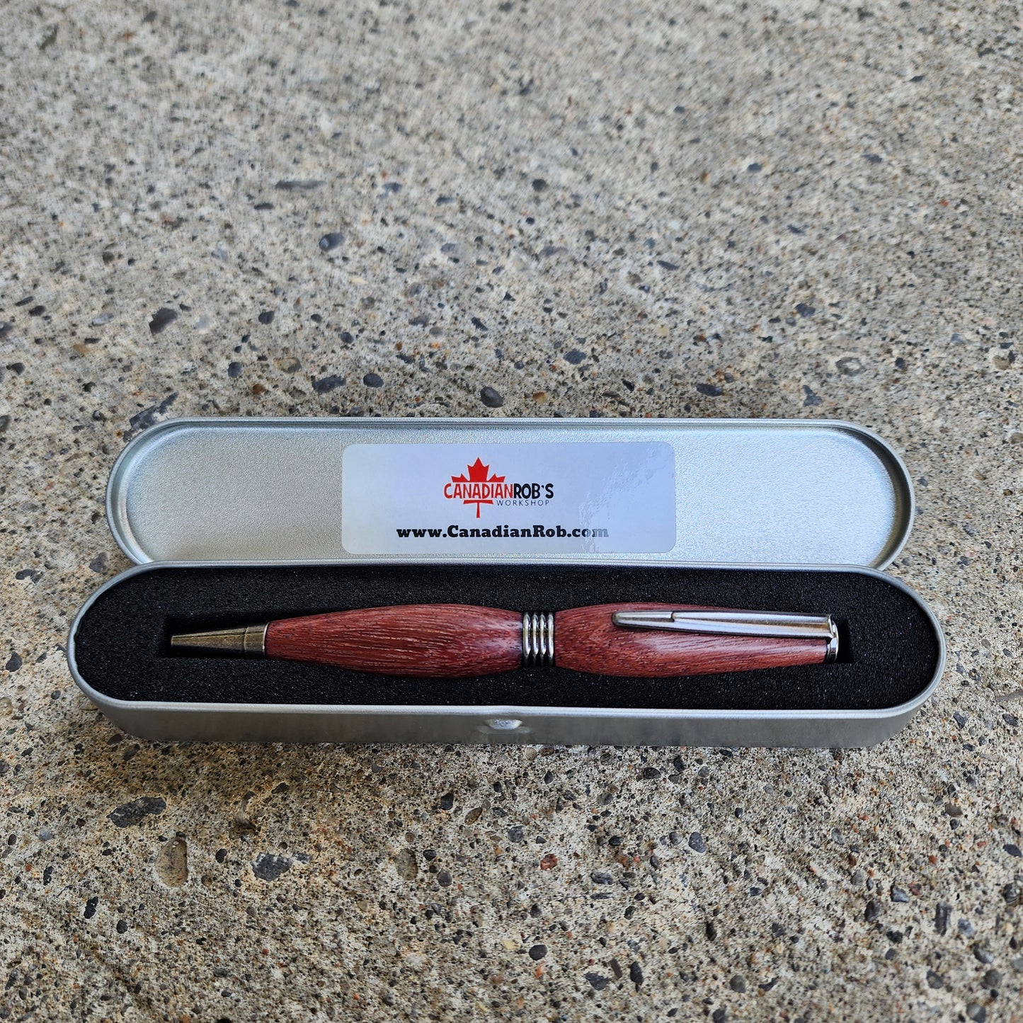 Custom Hand Turned Ballpoint Pen - Purpleheart