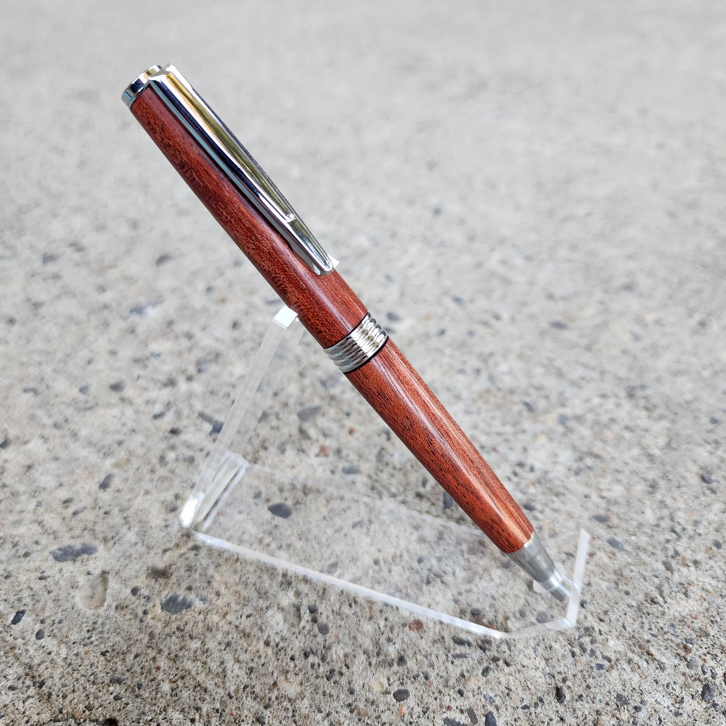 Custom Hand Turned Ballpoint Pen - Bloodwood
