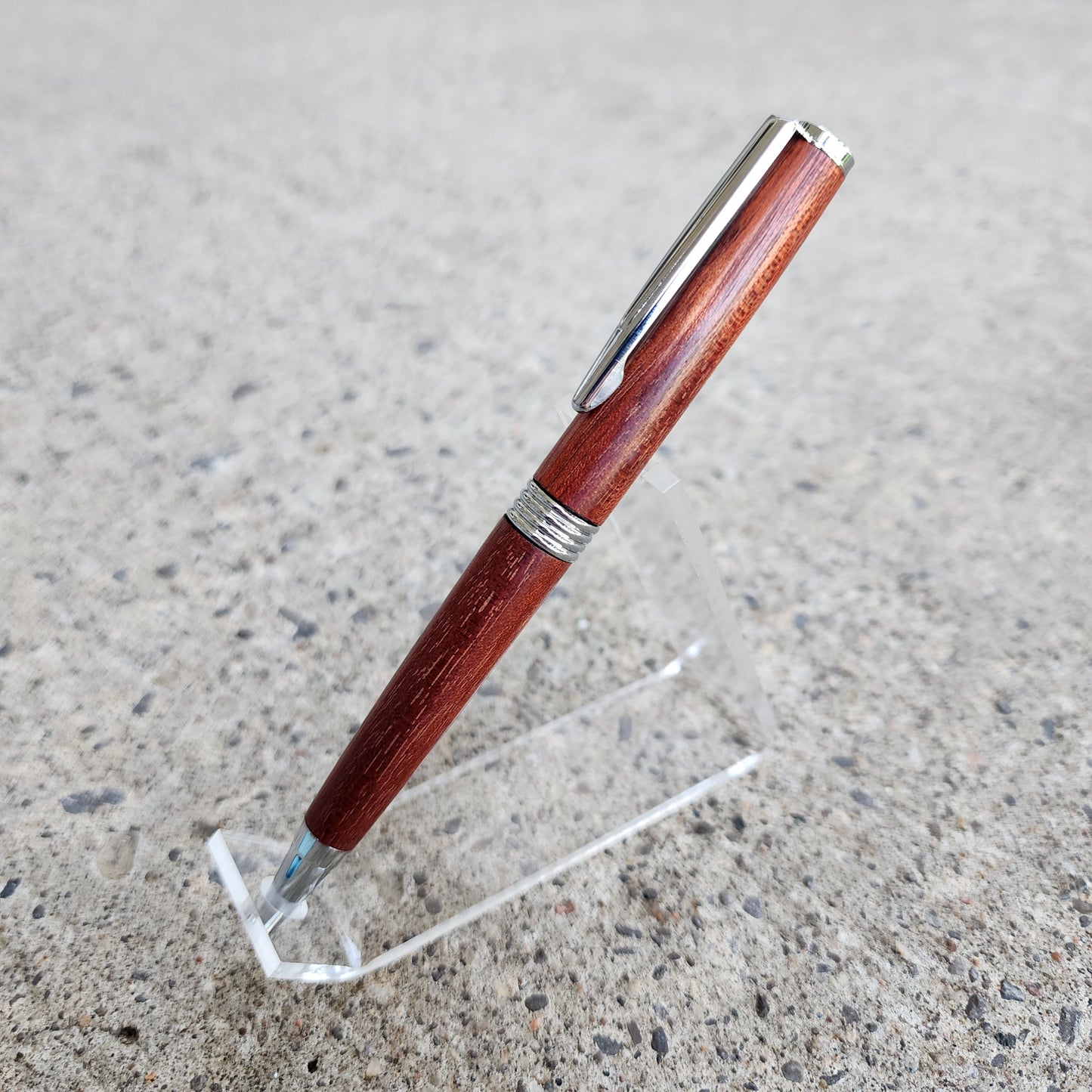 Custom Hand Turned Ballpoint Pen - Bloodwood