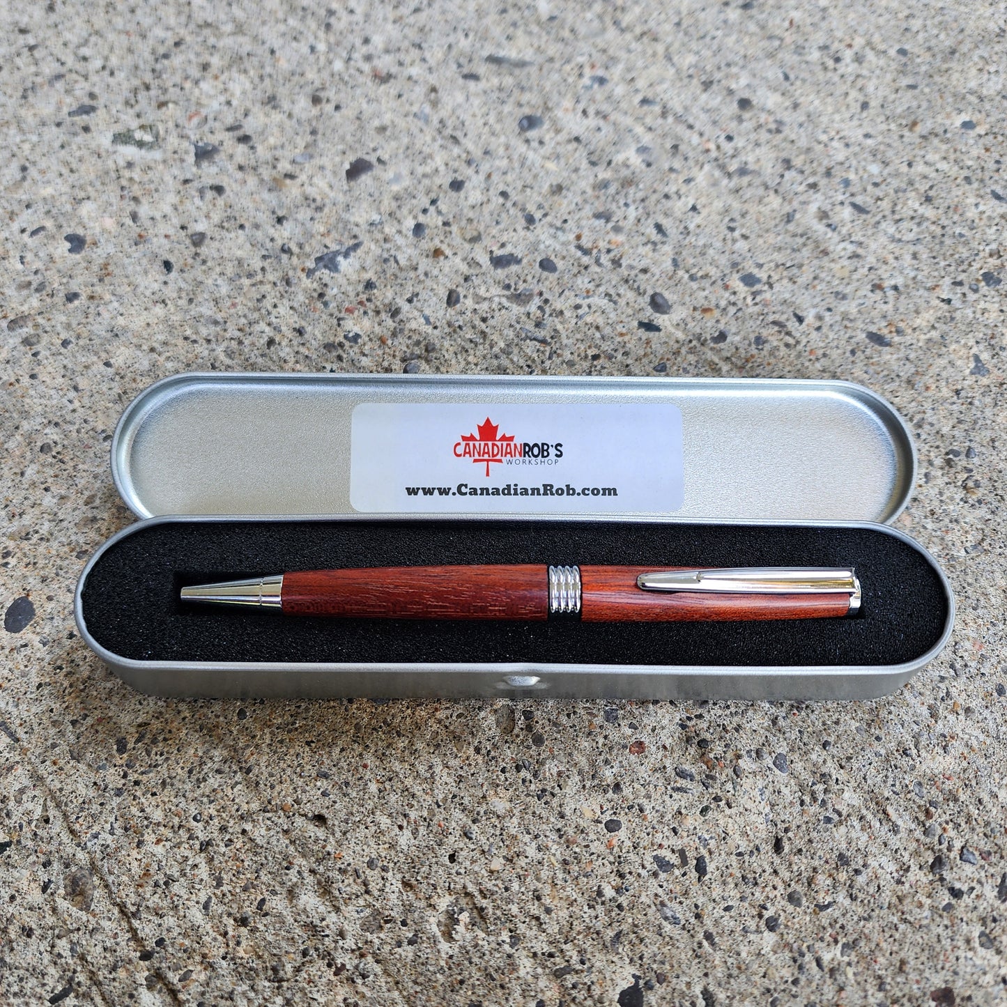 Custom Hand Turned Ballpoint Pen - Bloodwood
