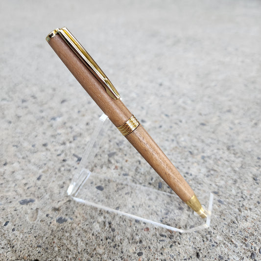 Custom Hand Turned Ballpoint Pen - Walnut