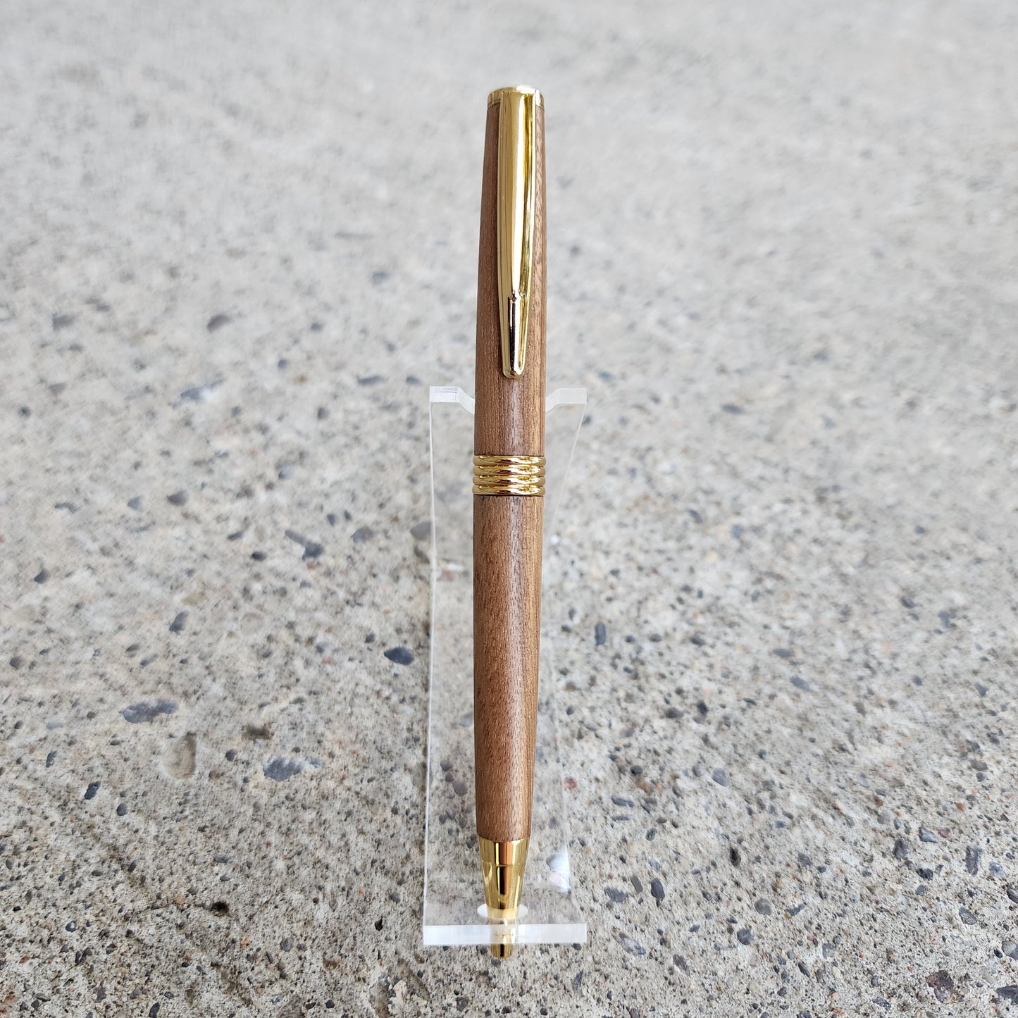 Custom Hand Turned Ballpoint Pen - Walnut