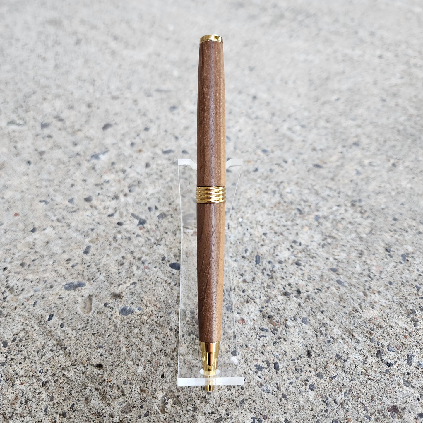 Custom Hand Turned Ballpoint Pen - Walnut