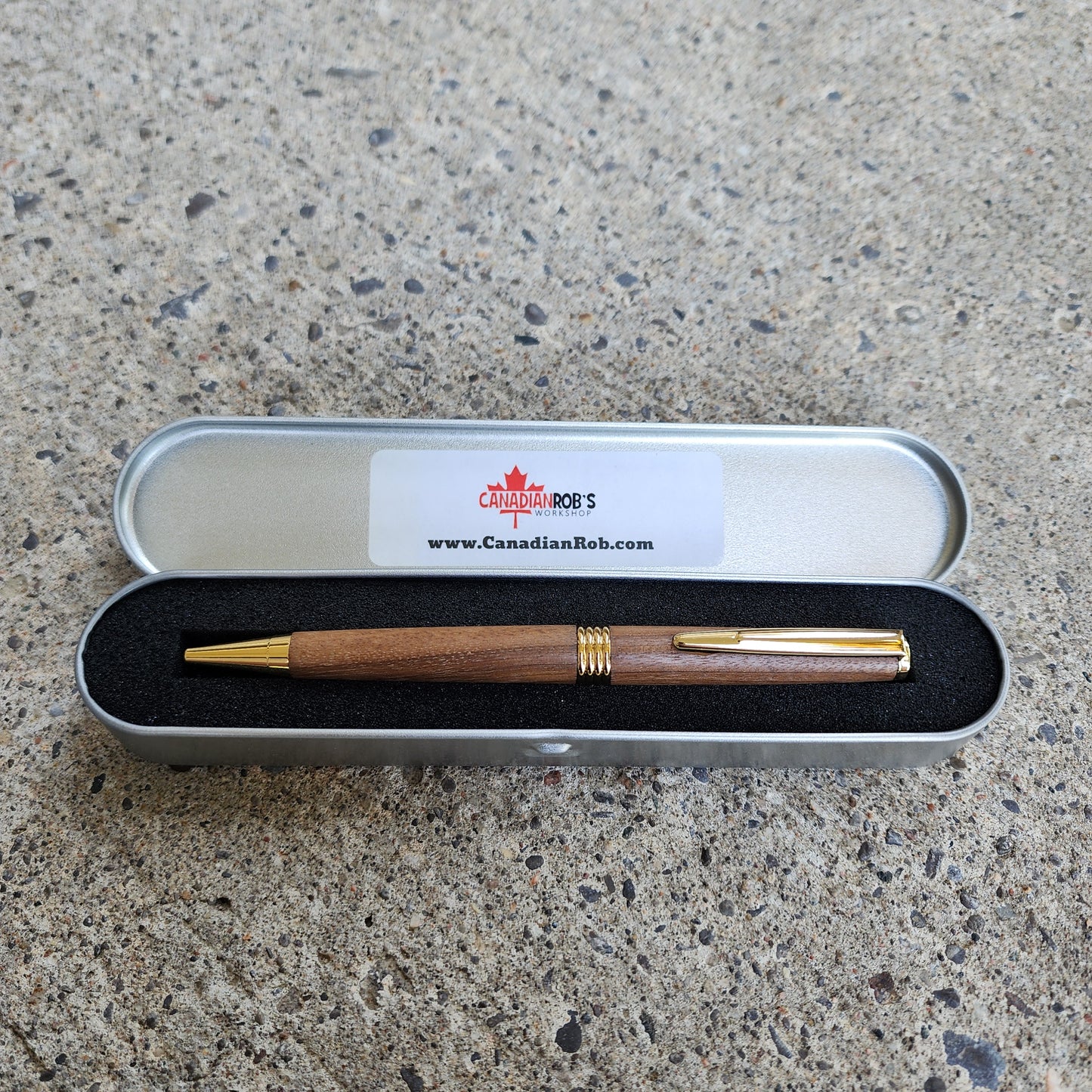 Custom Hand Turned Ballpoint Pen - Walnut