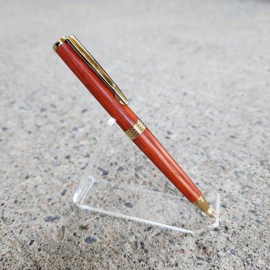 Custom Hand Turned Ballpoint Pen - Padauk