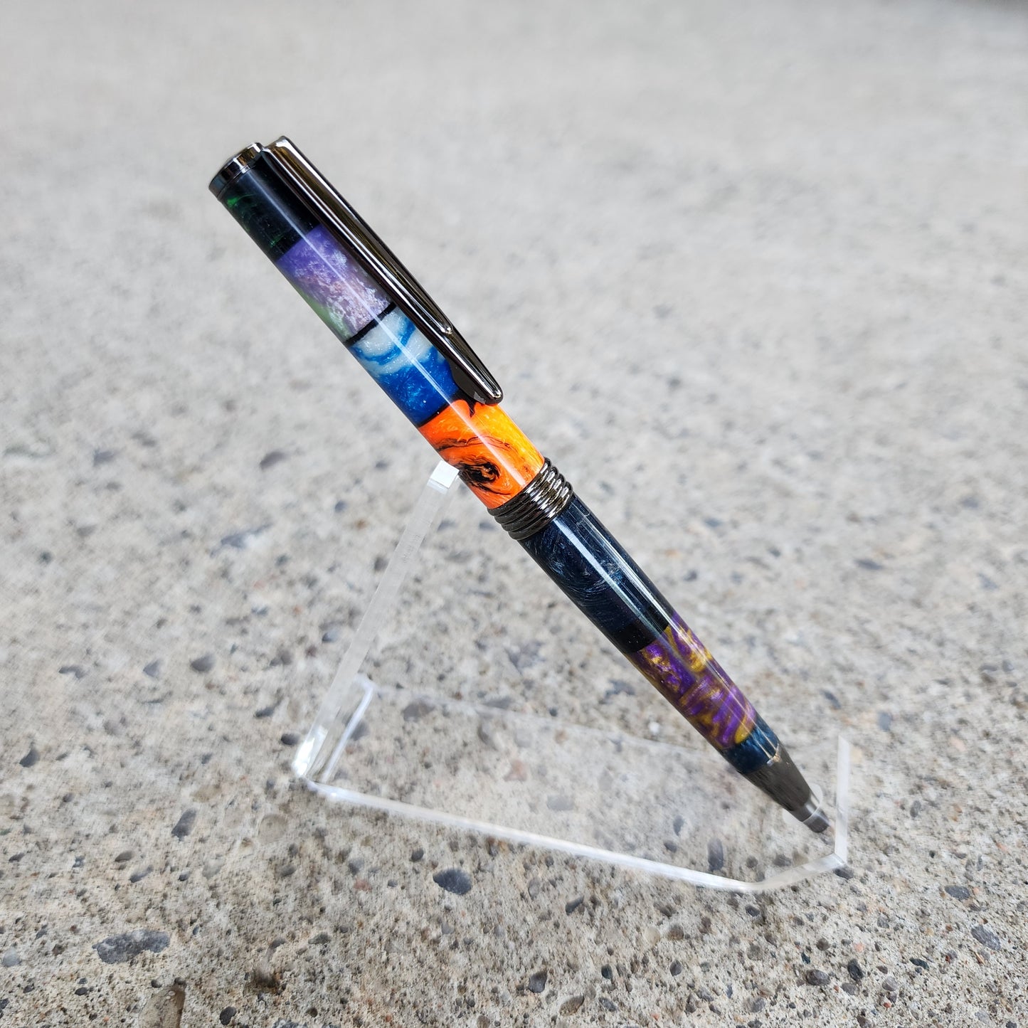 Custom Hand Turned Ballpoint Pen - Multicolor 2