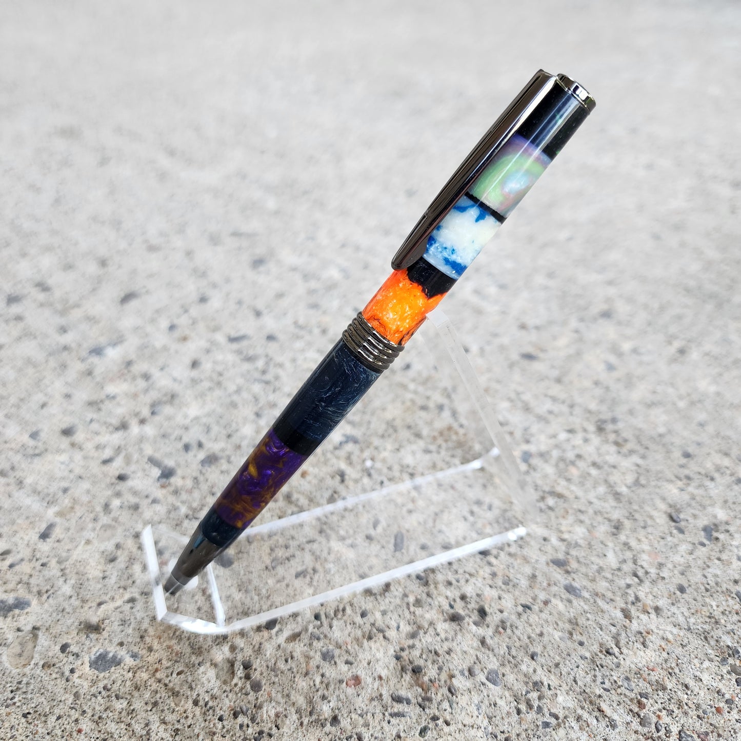 Custom Hand Turned Ballpoint Pen - Multicolor 2
