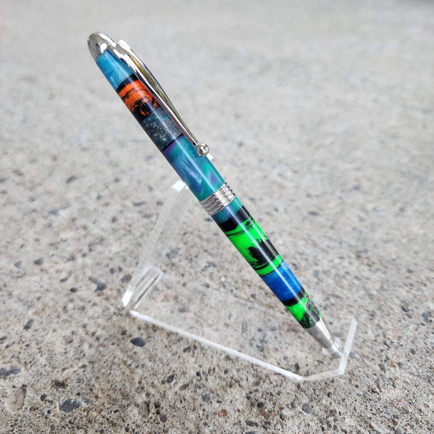Custom Hand Turned Ballpoint Pen - Multicolor