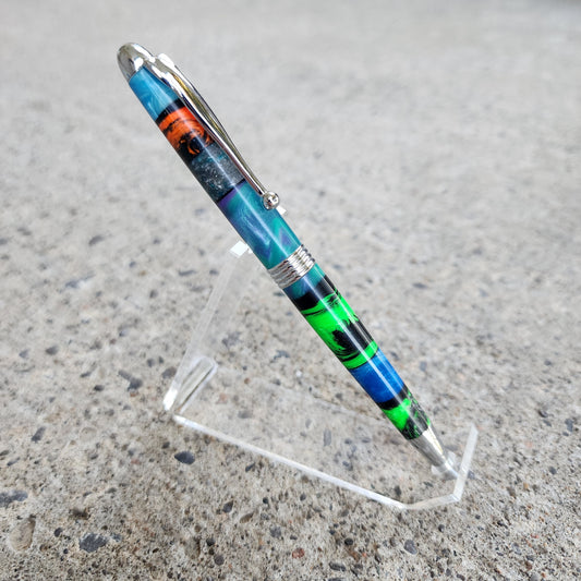 Custom Hand Turned Ballpoint Pen - Multicolor