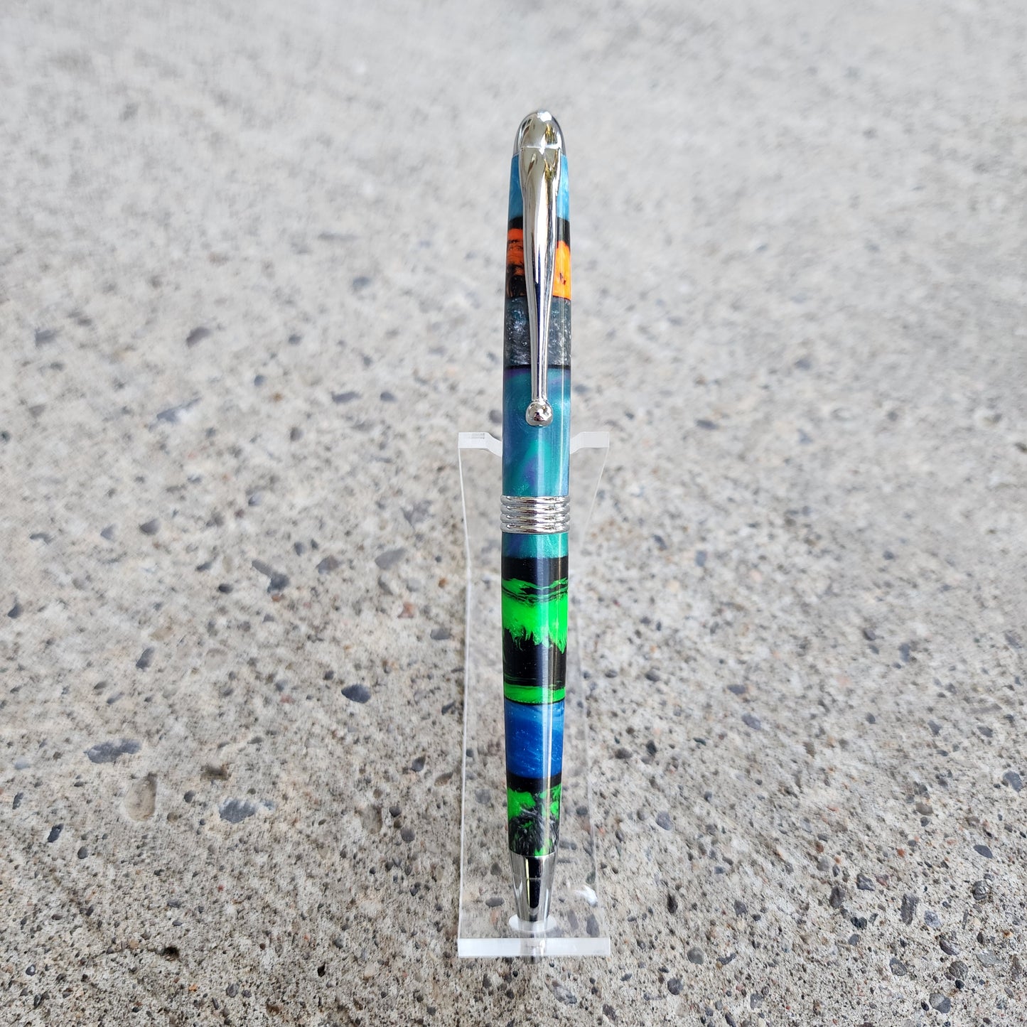 Custom Hand Turned Ballpoint Pen - Multicolor