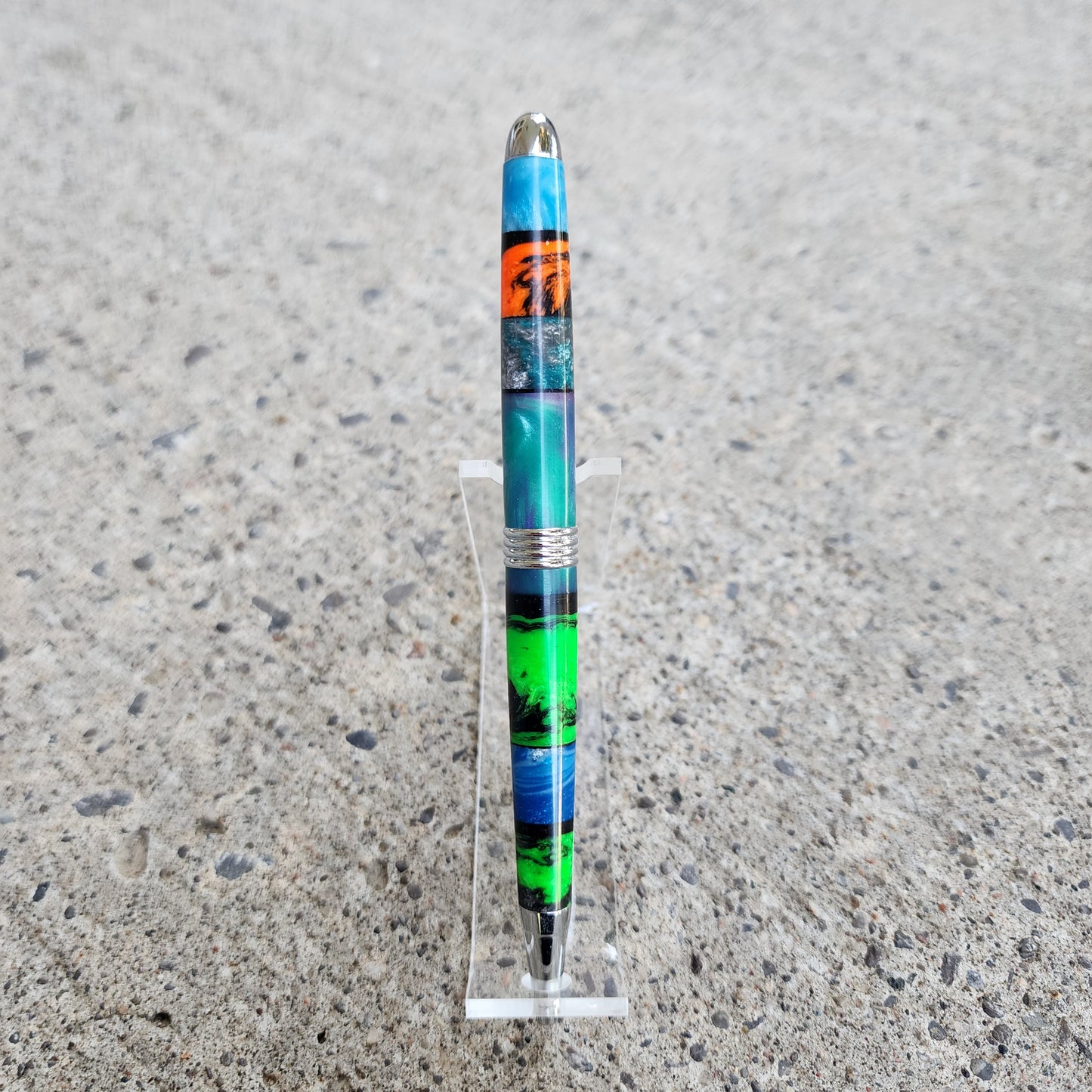 Custom Hand Turned Ballpoint Pen - Multicolor