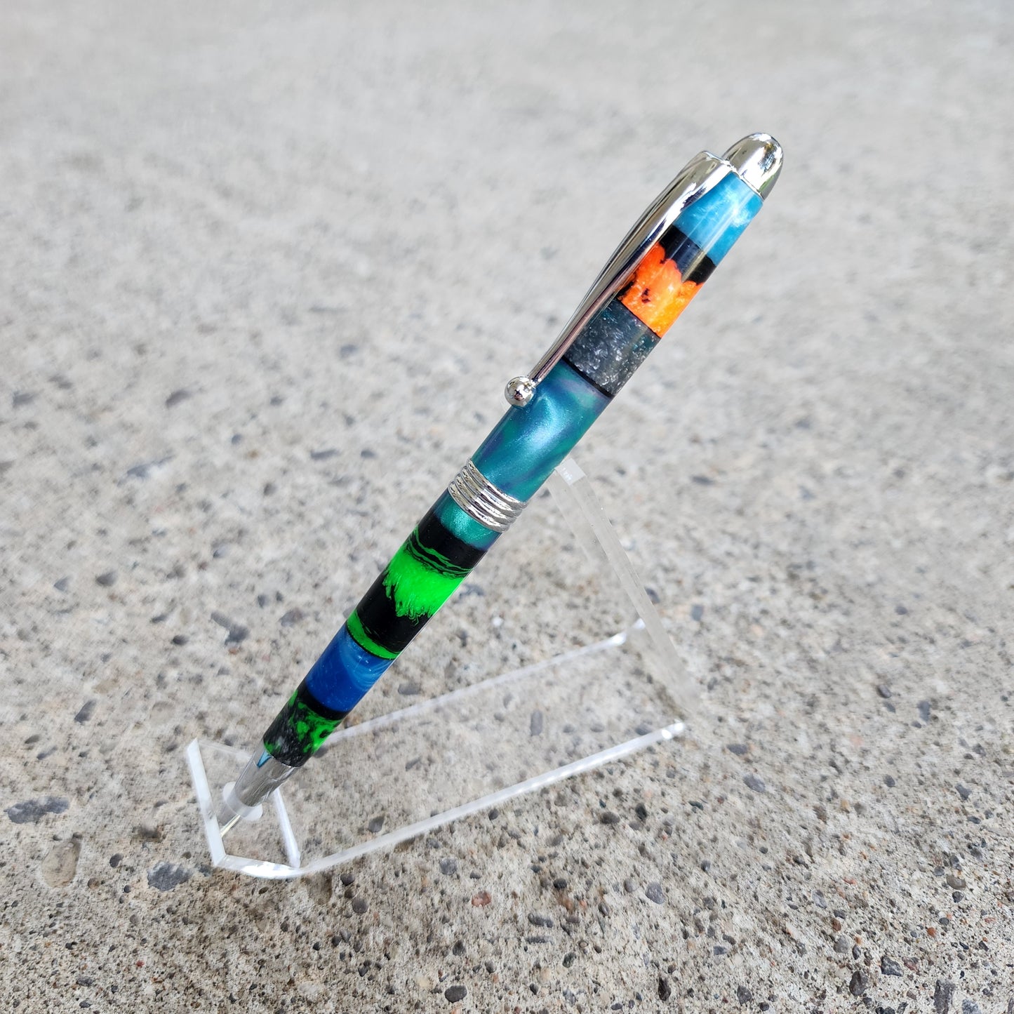 Custom Hand Turned Ballpoint Pen - Multicolor