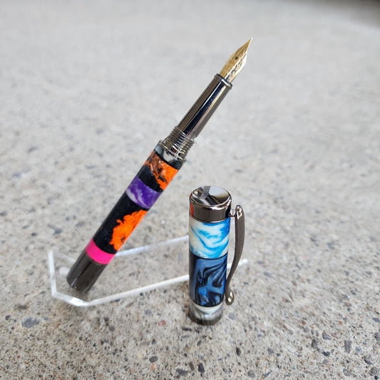 Custom Hand Turned Fountain Pen - Multicolor