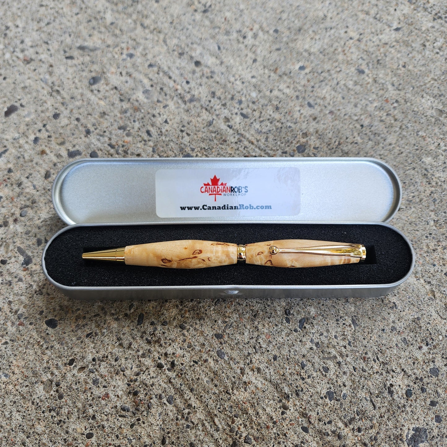 Custom Hand Turned Ballpoint Pen - Masur Birch Burl Wood