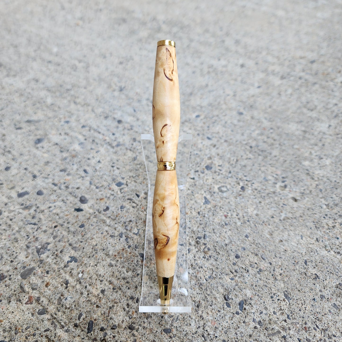 Custom Hand Turned Ballpoint Pen - Masur Birch Burl Wood