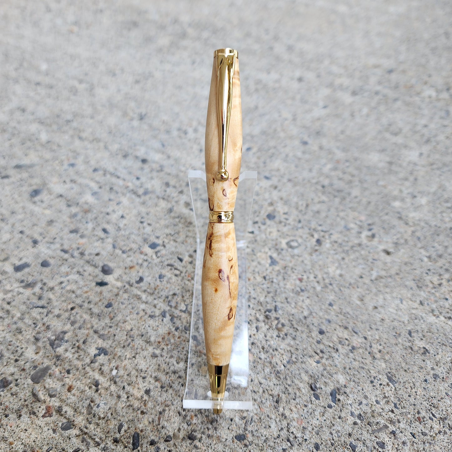 Custom Hand Turned Ballpoint Pen - Masur Birch Burl Wood